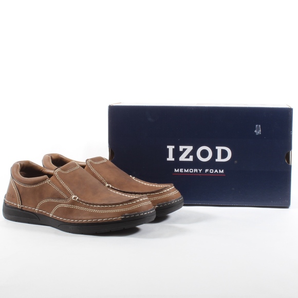 Izod Men's Memory Foam Loafers Slip On Shoes NEW - Picture 2 of 8